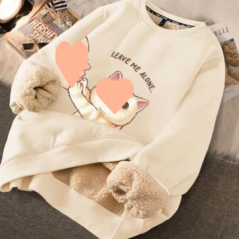 Fashion Thickened Printed Sweater For Women - Bellarte Enchanté Fashion Thickened Printed Sweater For Women